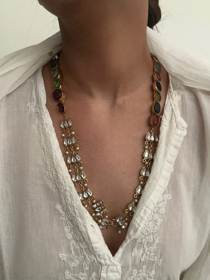 Kamal navratan necklace