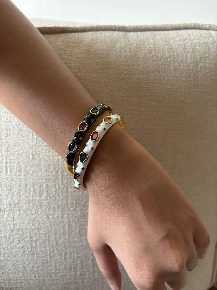 Enamelled gem bracelet