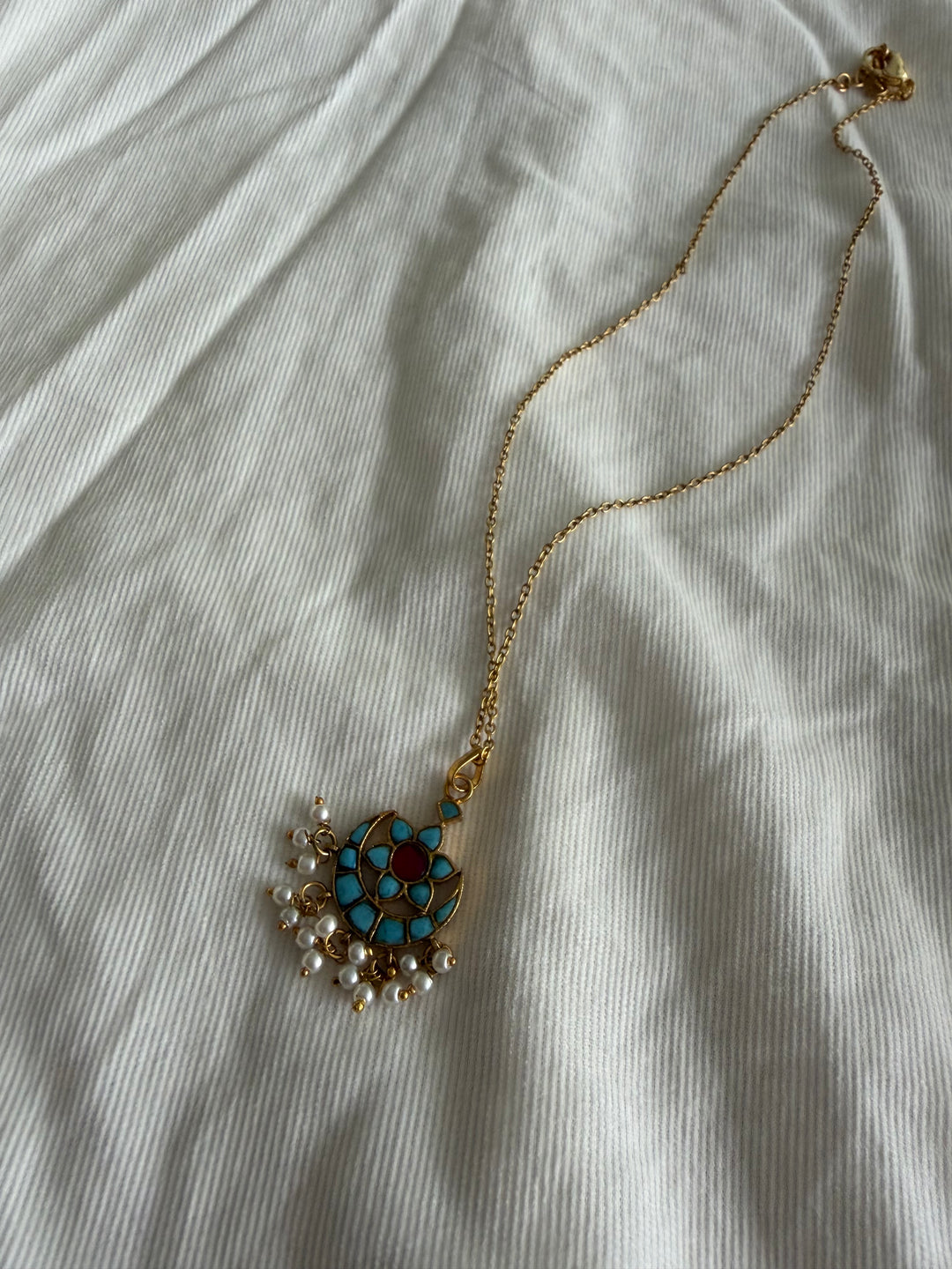 Blue chand necklace