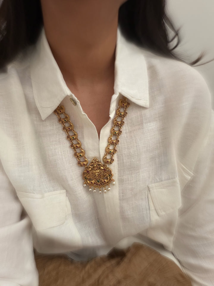 Devi drip gold necklace set