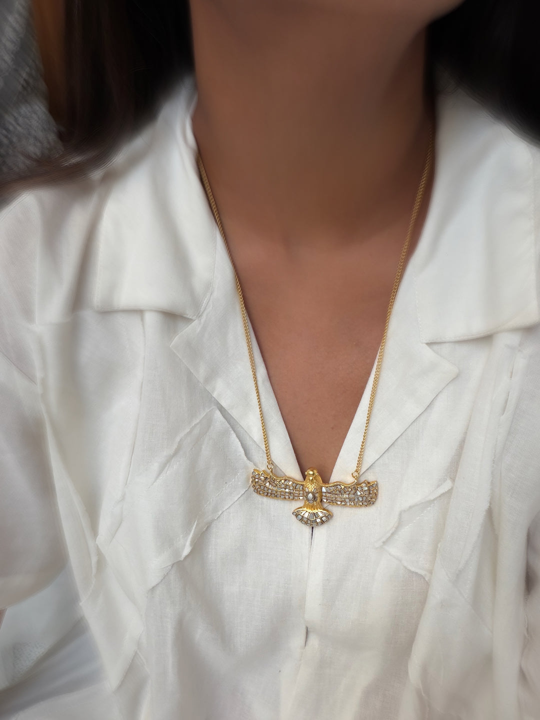 Whispering sky eagle necklace