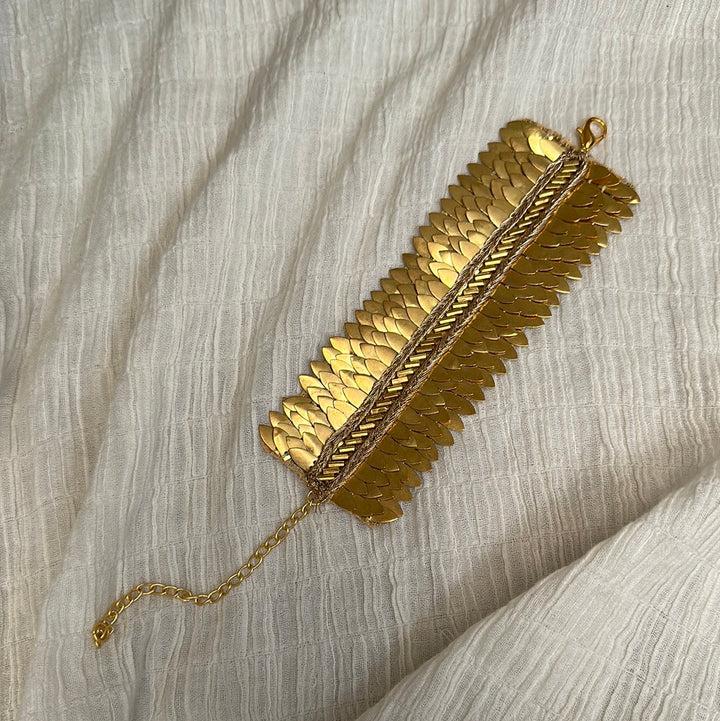 Golden Feather Bracelet