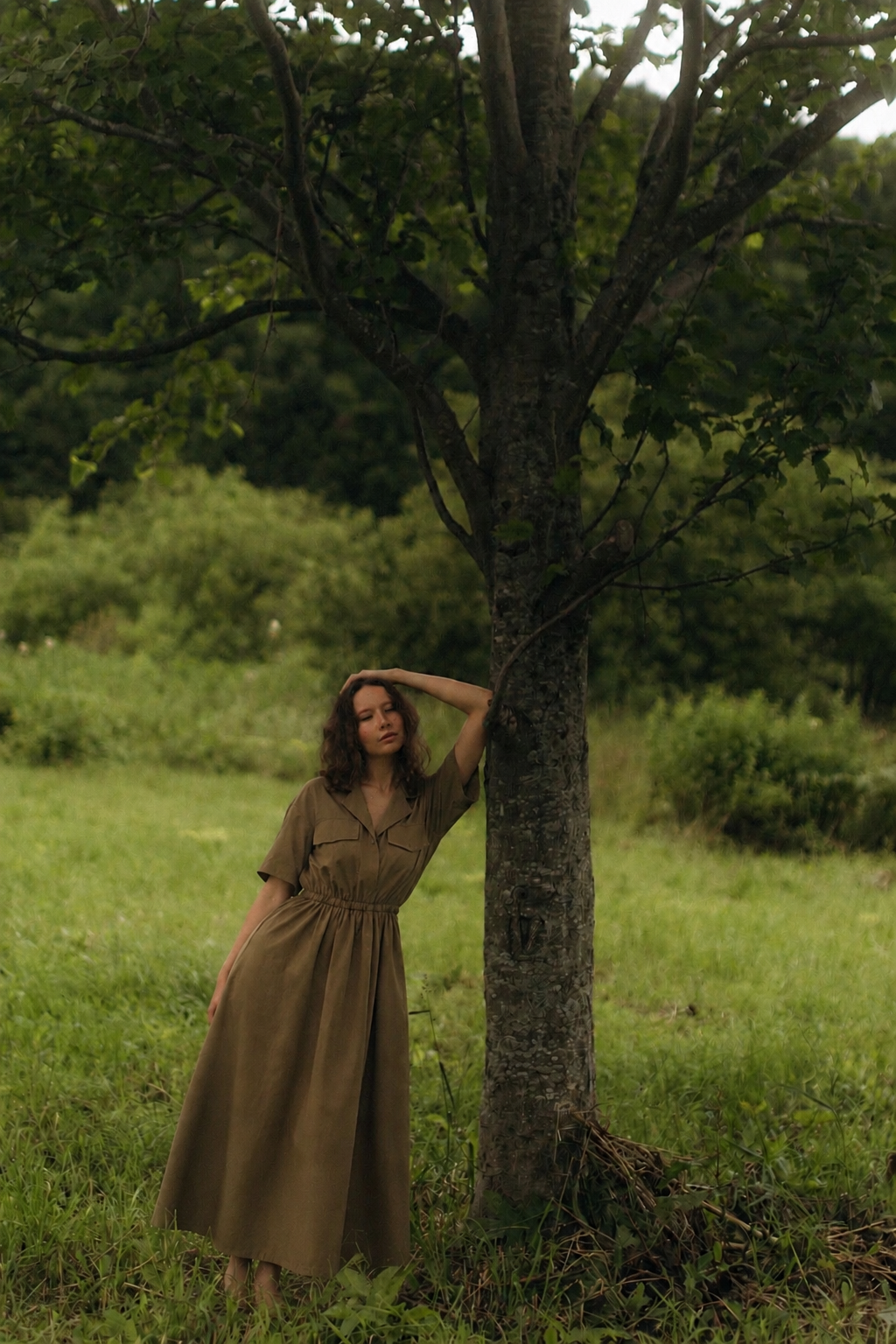 Brown safari dress