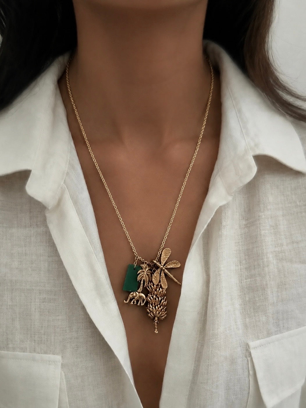 Holiday charm necklace