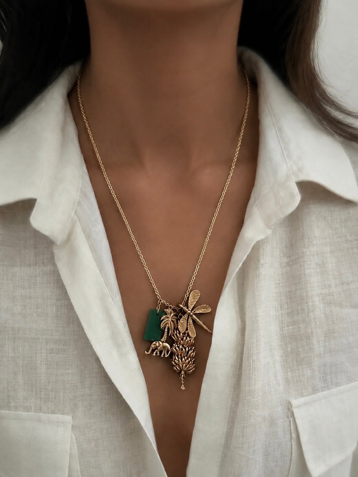 Holiday charm necklace