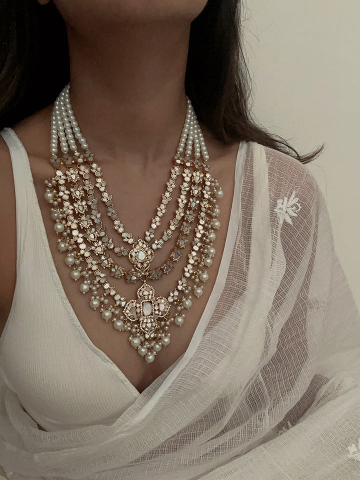 Maharani Molted Pearl Necklace Set