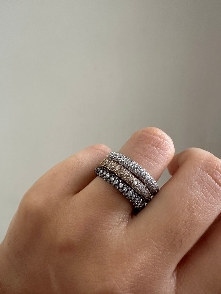 925 silver stack of band ring