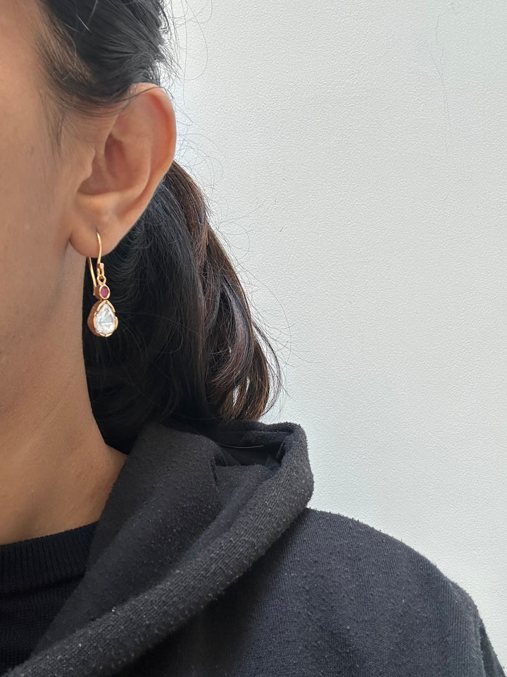 Classic mossanite drop earrings