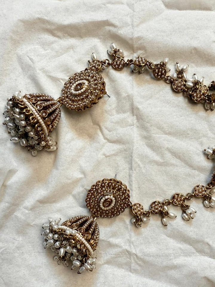 Manjha jhumar earrings