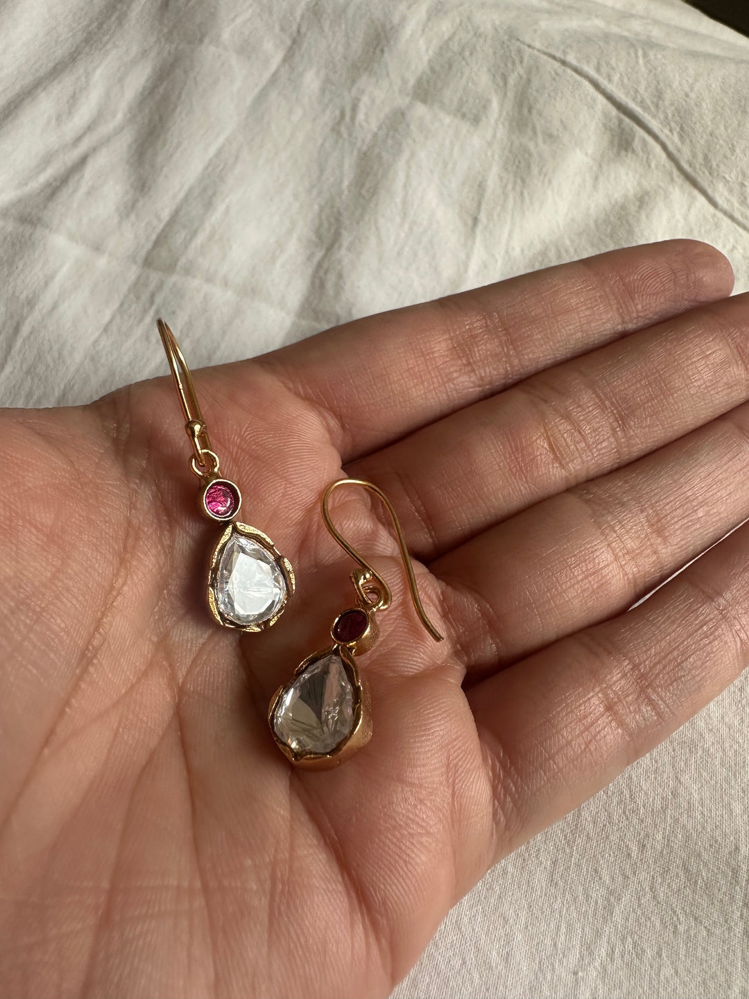 Classic mossanite drop earrings