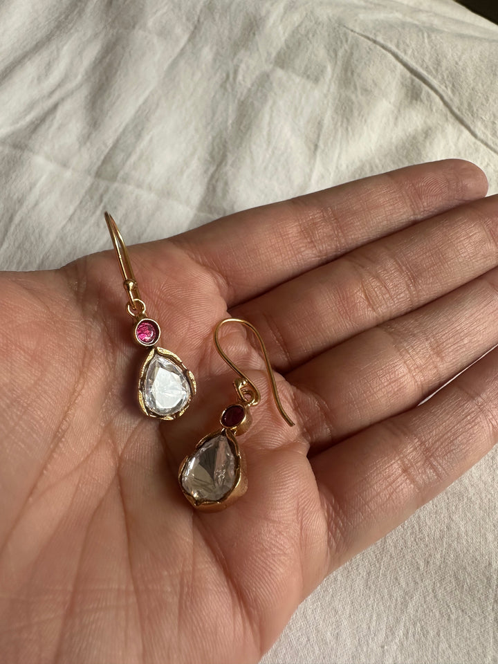 Classic mossanite drop earrings