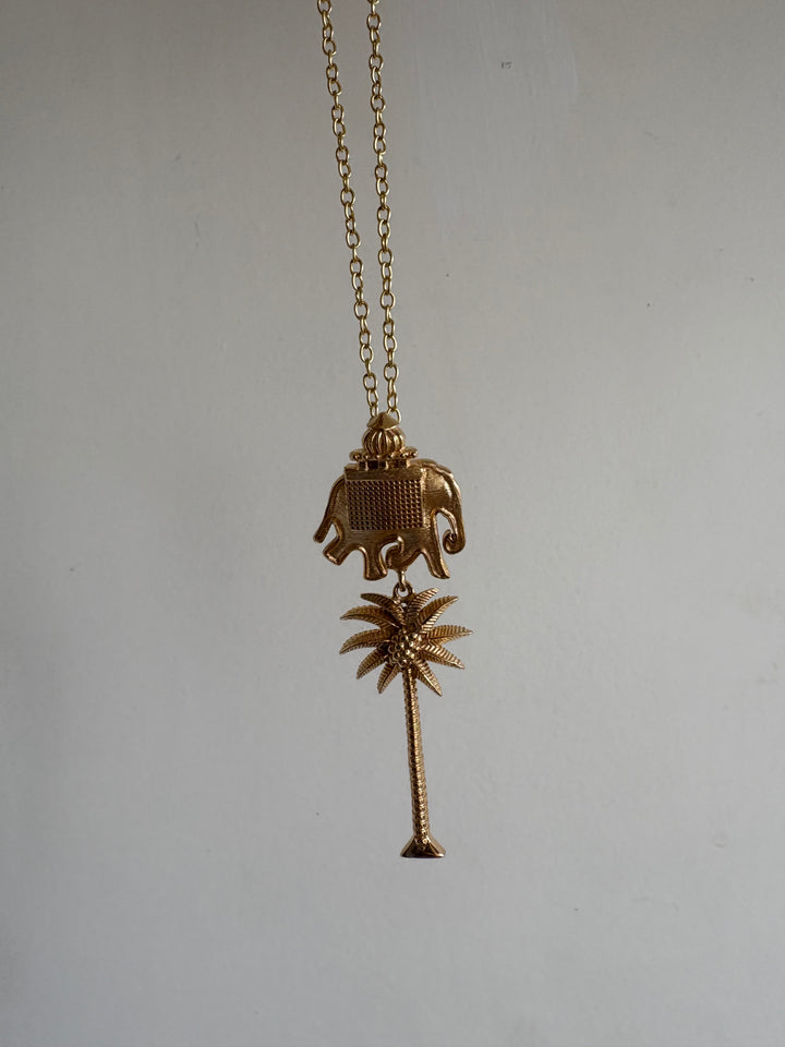 Elephant palm necklace