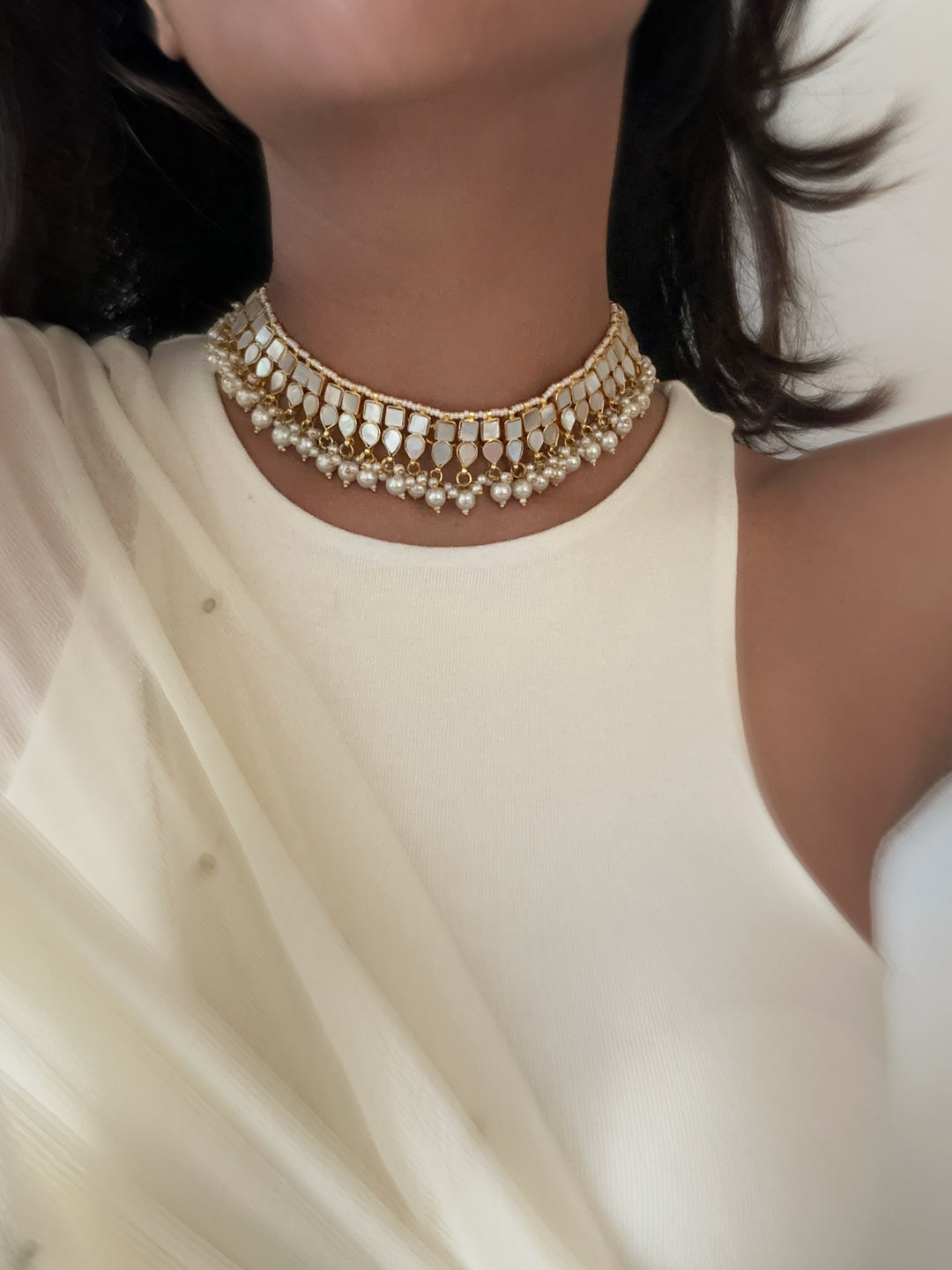 Satva pearl necklace set
