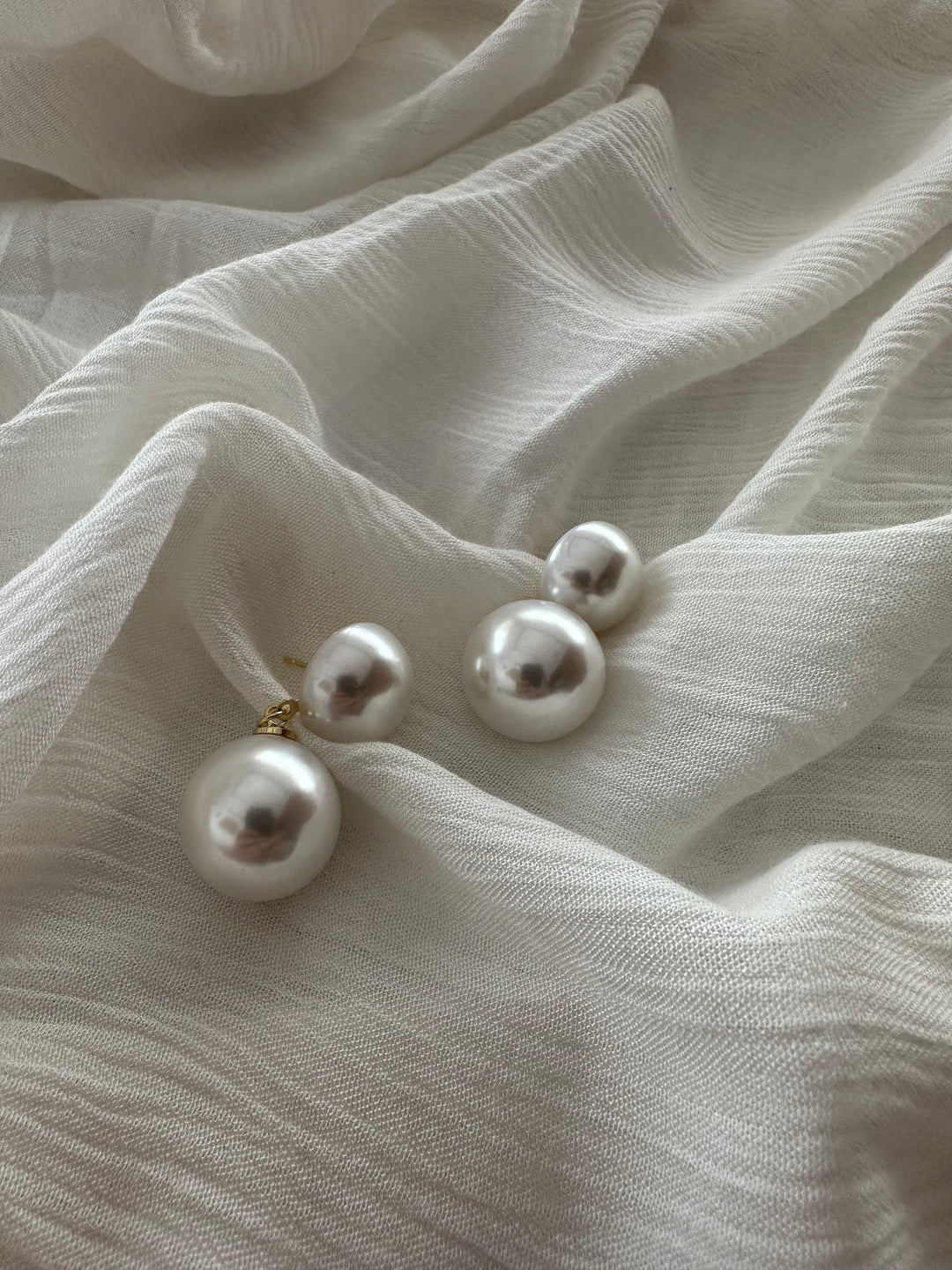 Duo Pearl Ball Earrings