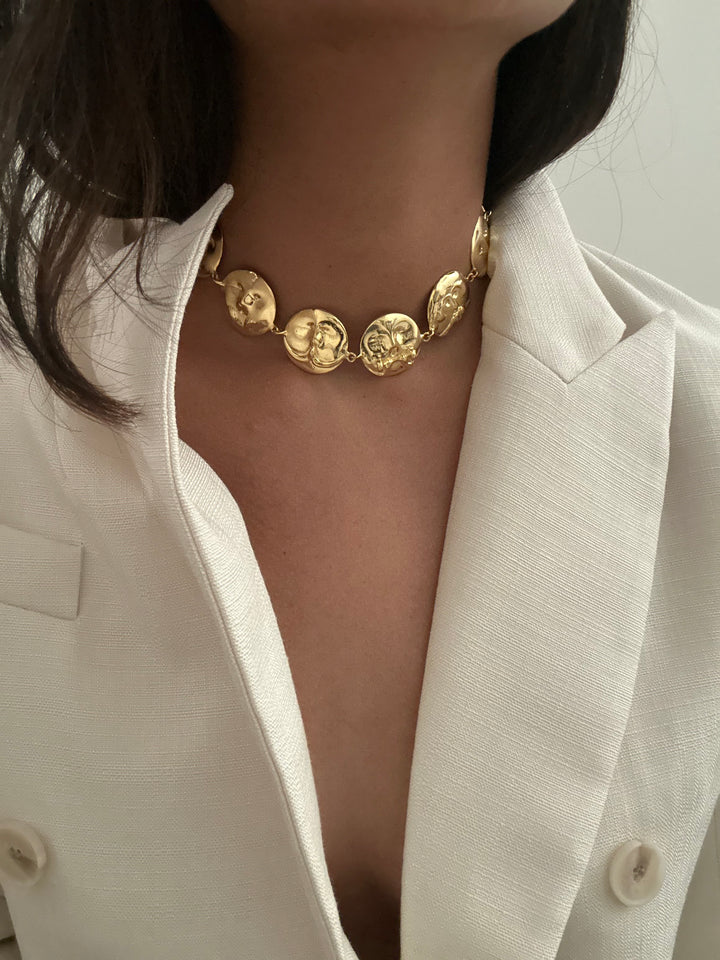 Moody coin necklace