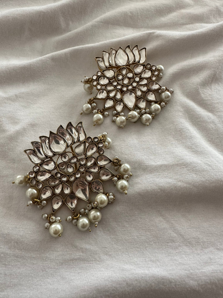 Big Lotus Earrings