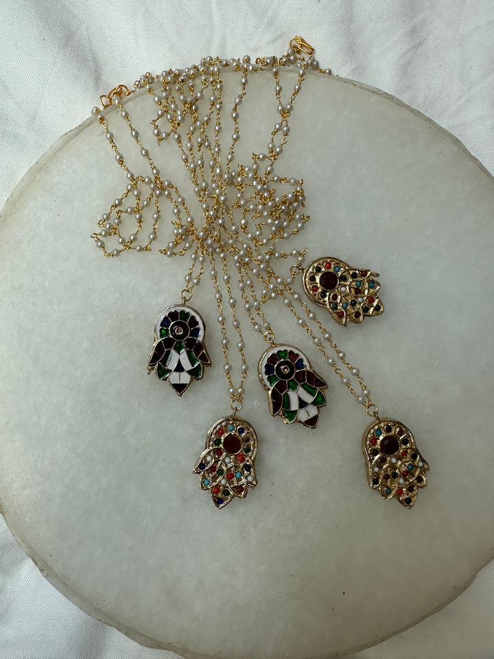 Hamsa Bonsho Necklace