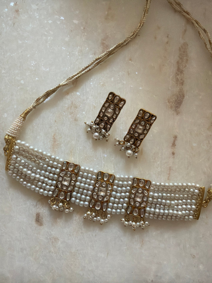 Diana pearl necklace set