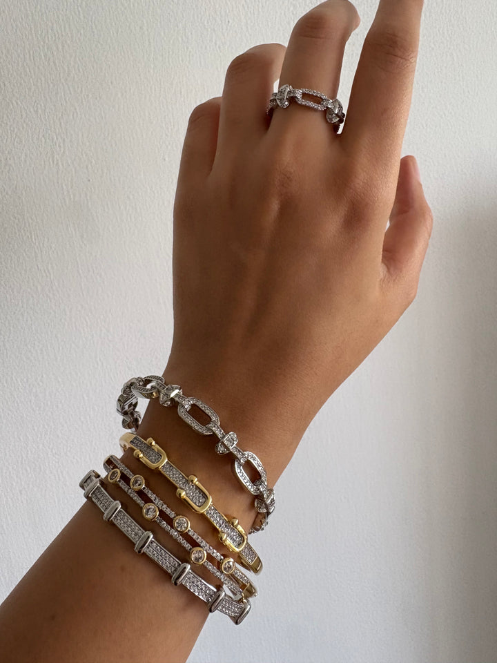 Diamonds stackable bracelets