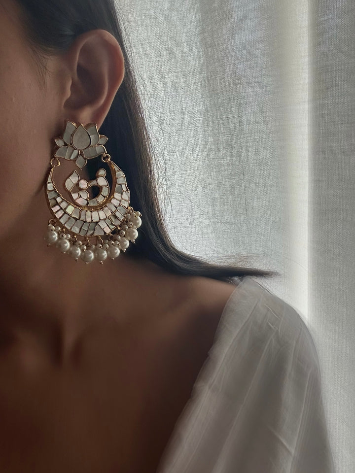 Chandbala Milky Earrings