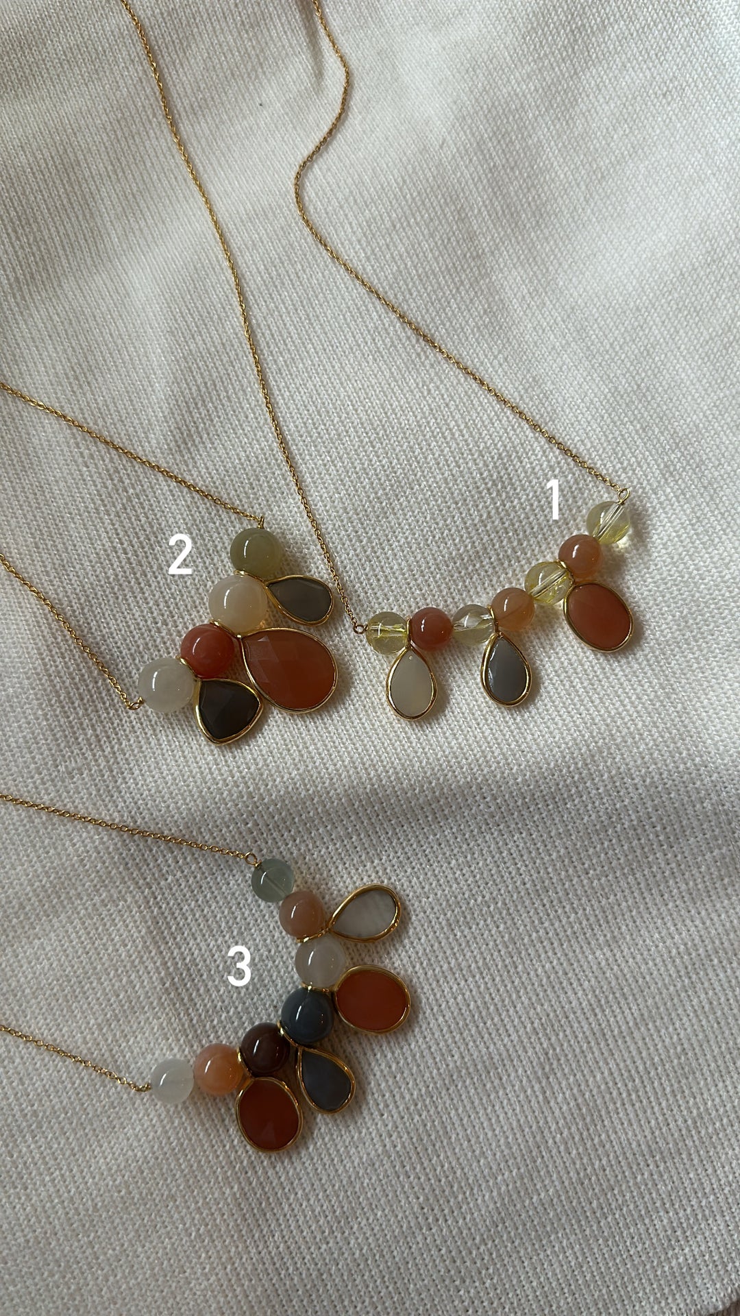 Sunsey cluster necklace