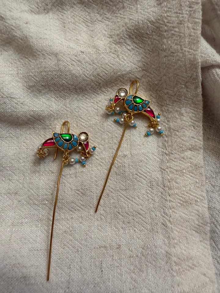 Bird ear cuff earrings
