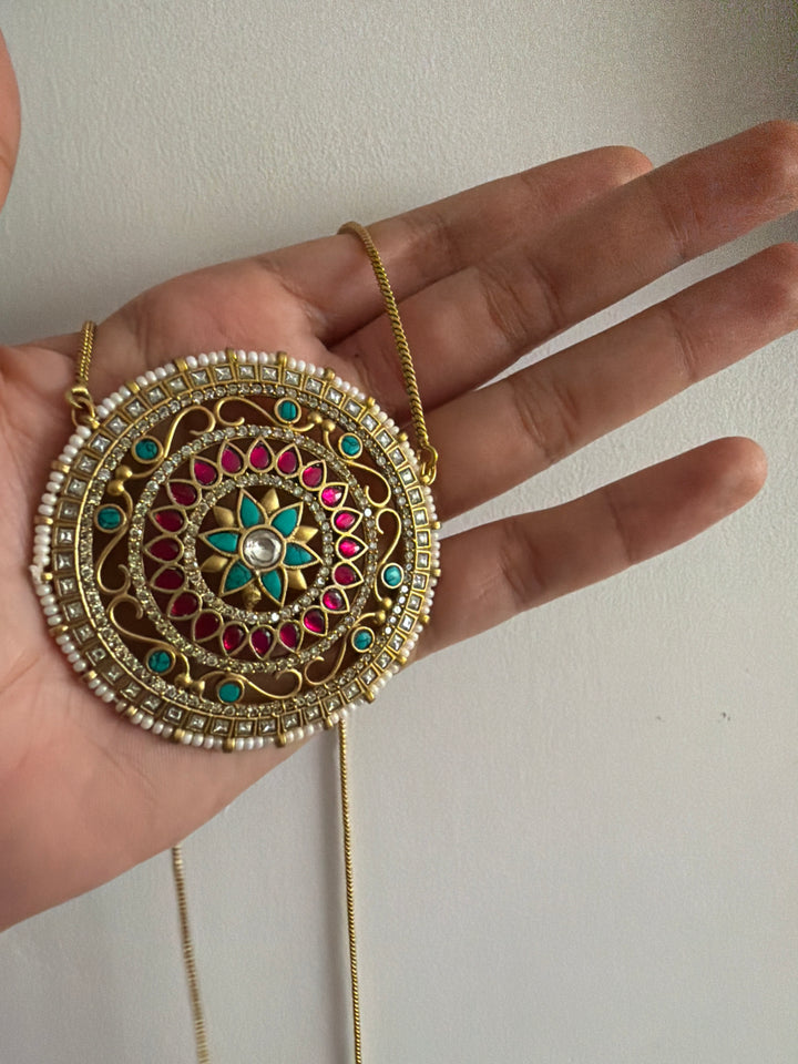 Jadau chakra necklace