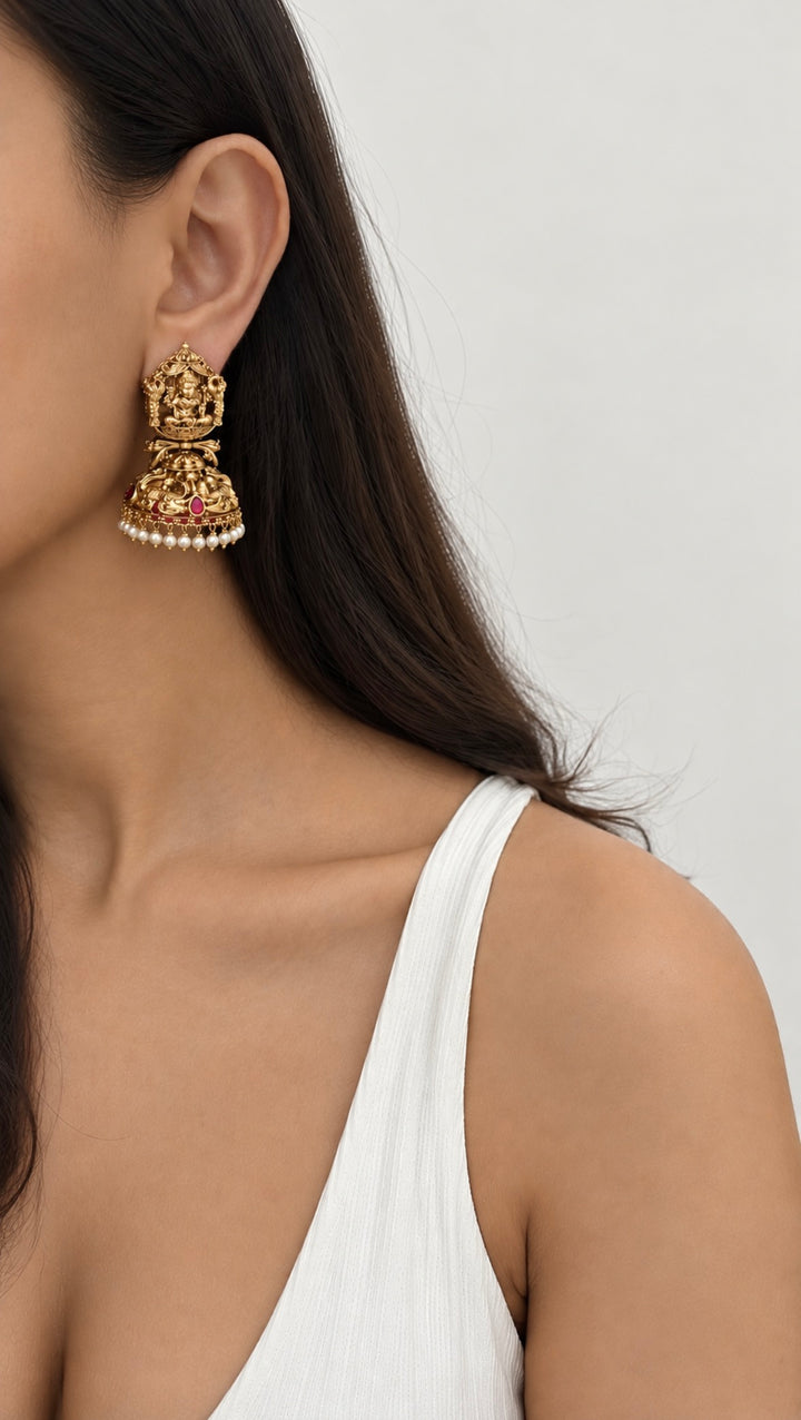 Varna 3 temple earrings