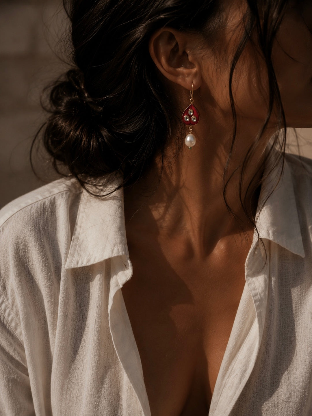 Dual tone earrings