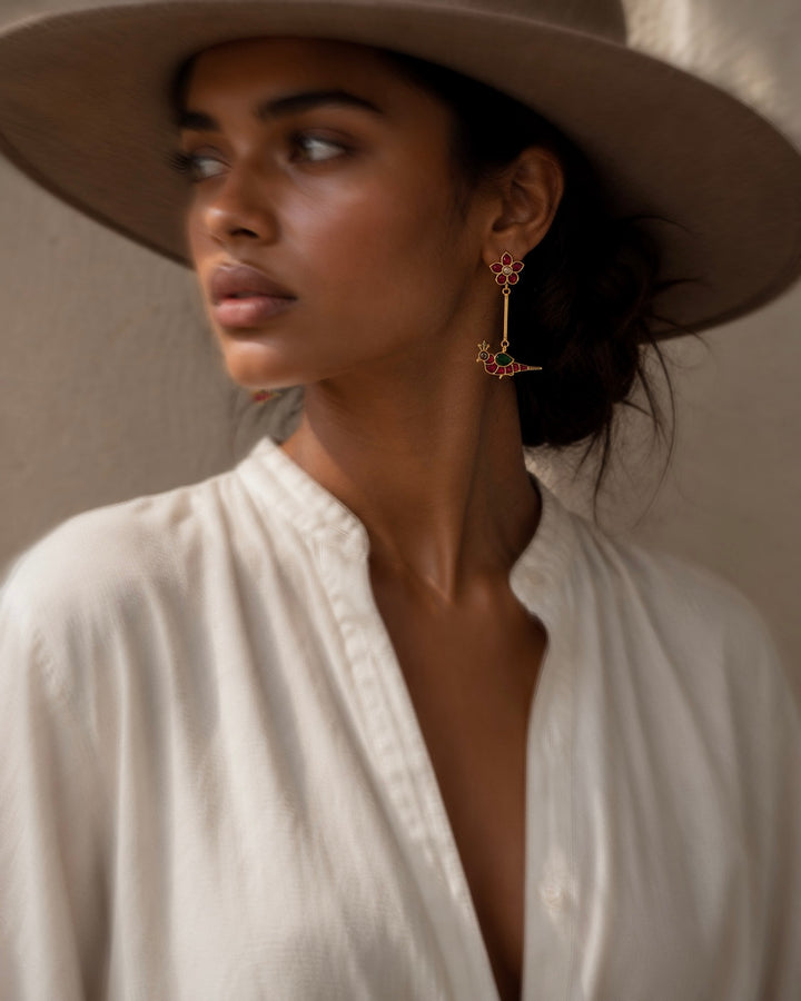 Keet bird earrings