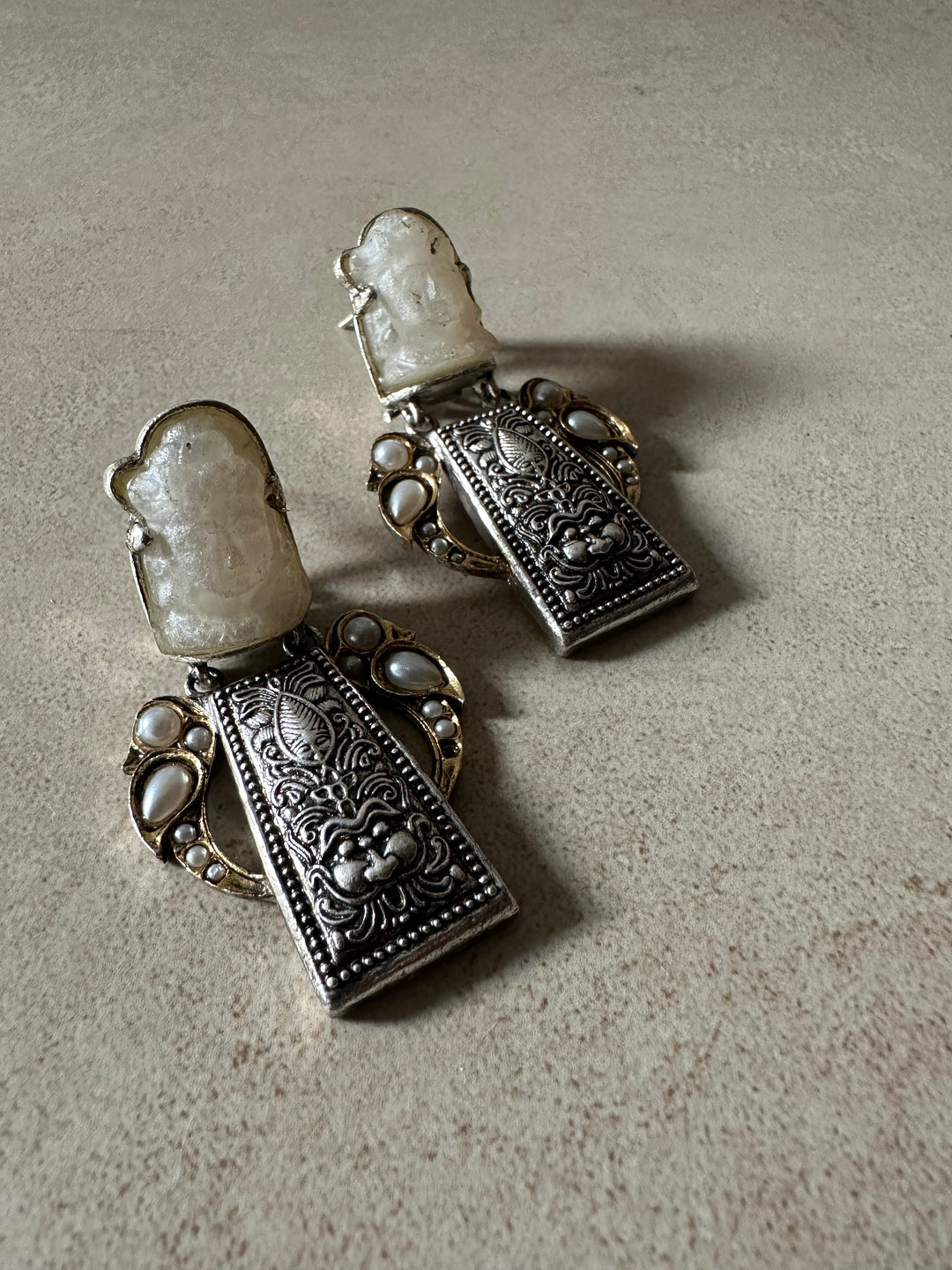 Buddha Silver Earrings