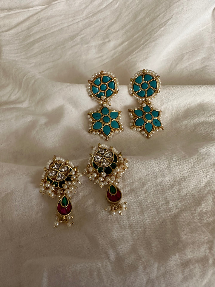 Turq Tanjore Earrings