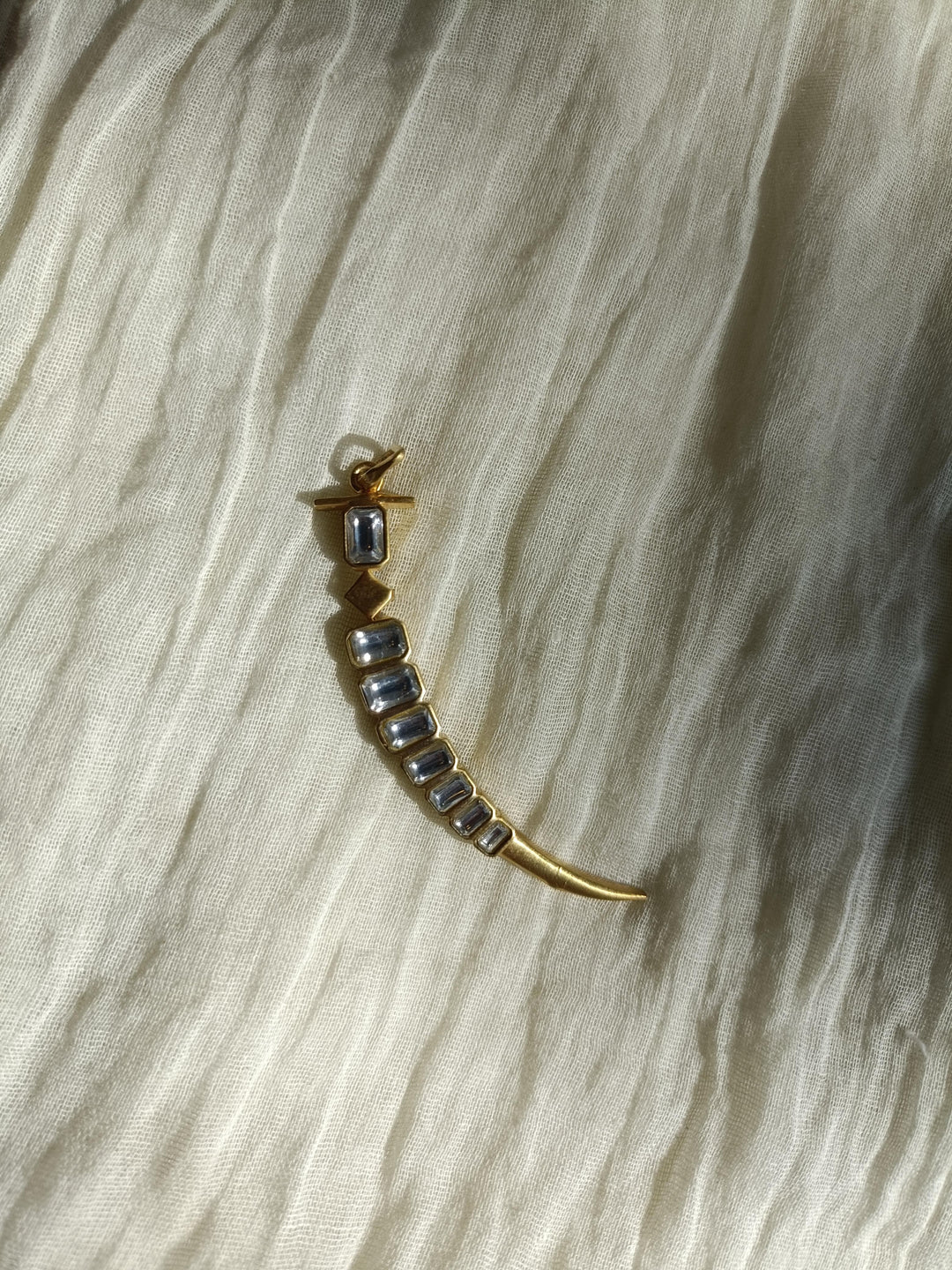 Crescent sword necklace