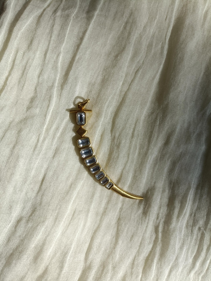 Crescent sword necklace