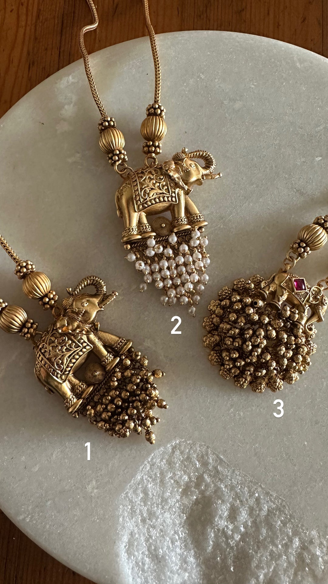 Haathi moth necklace