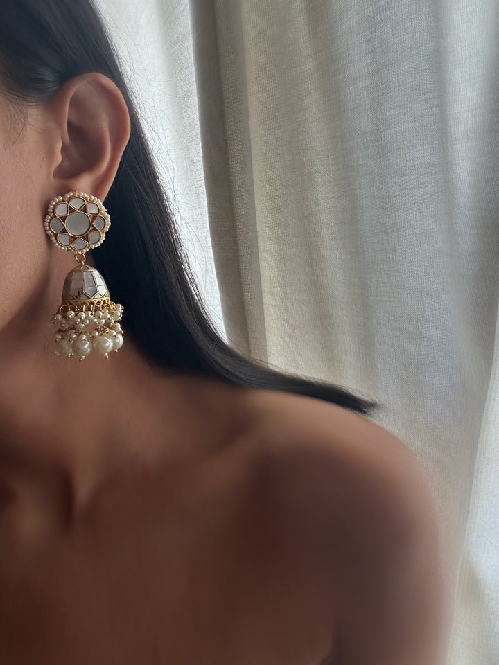 Jhumki Milky Earrings