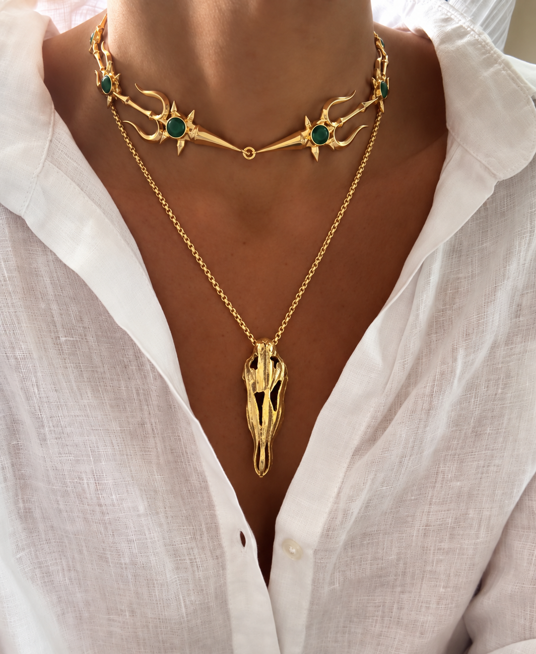 Trishul choker necklace