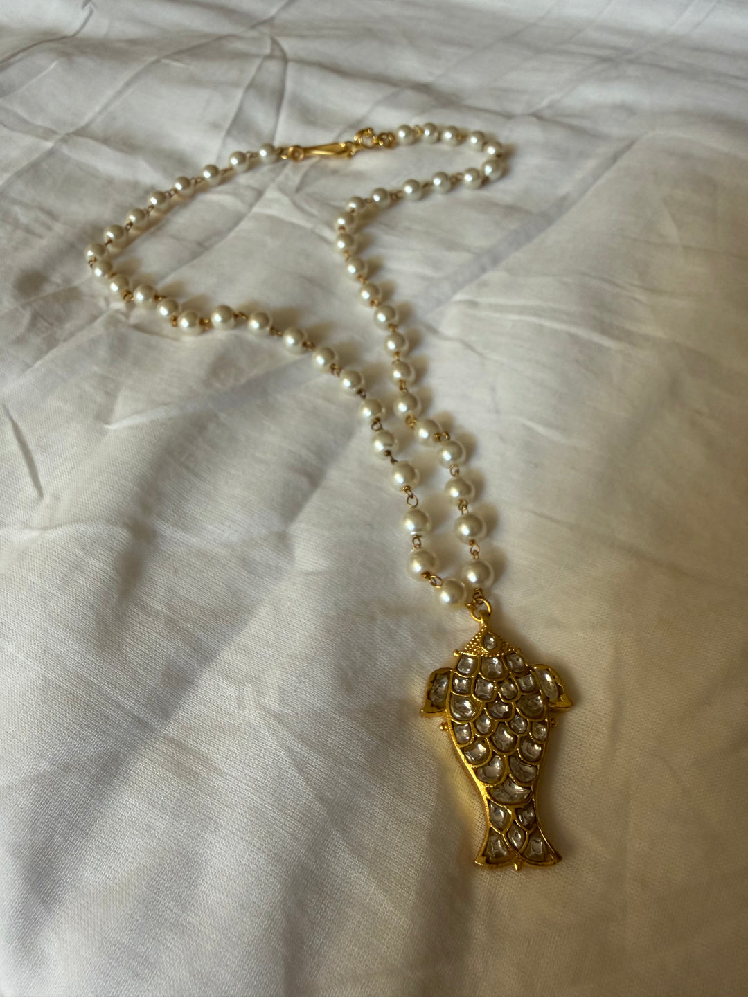 Fish Pearl Necklace