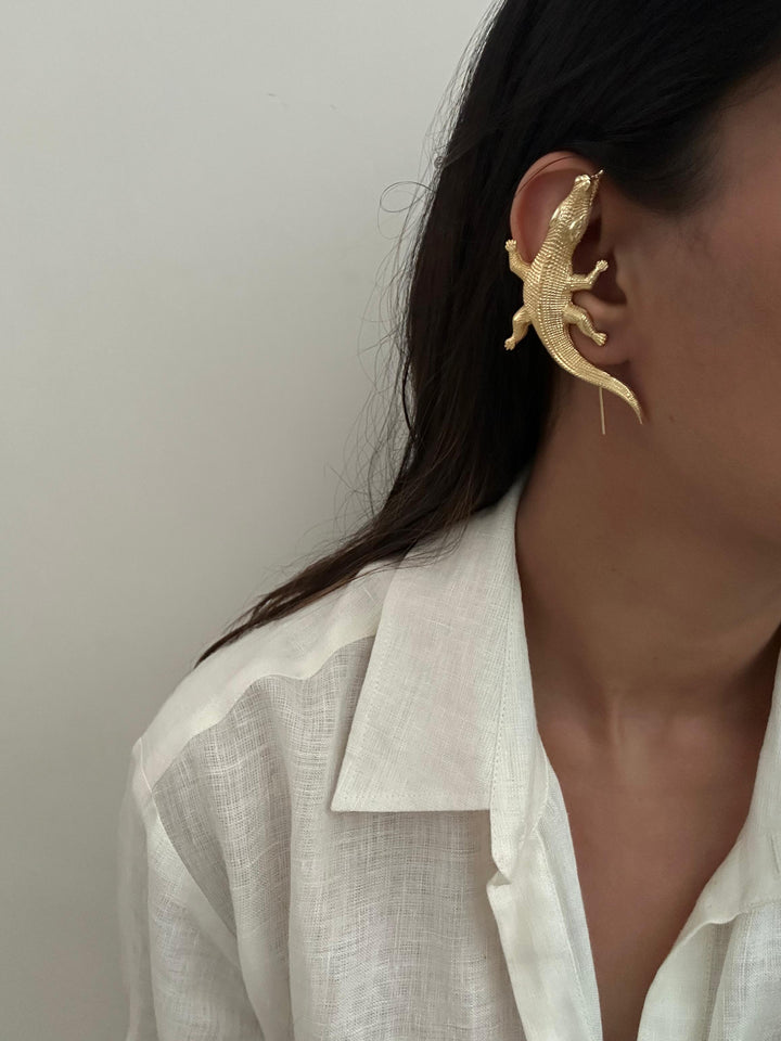 Alligator Cuff Earring
