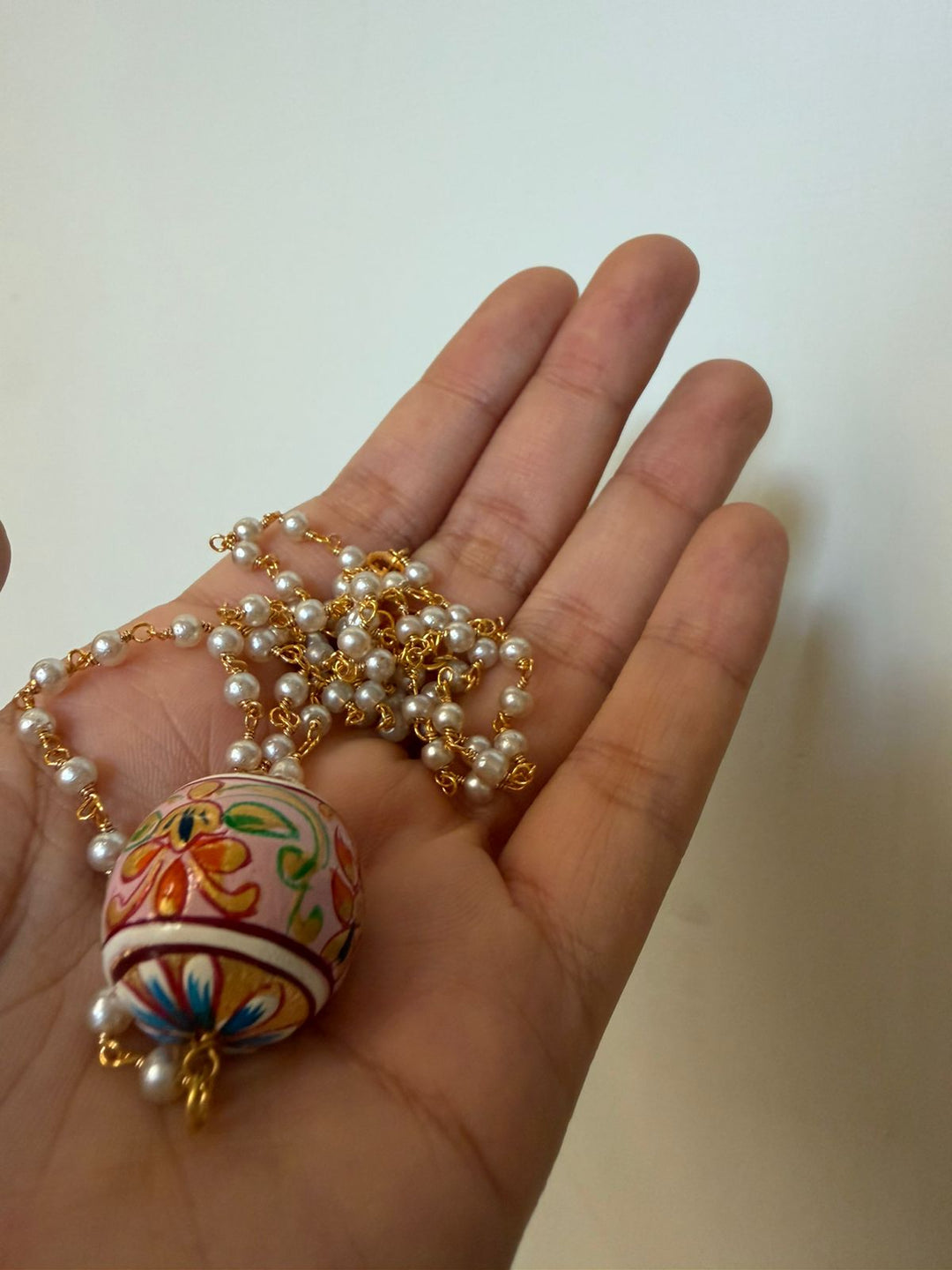 Meenakari orbs Globe Necklace