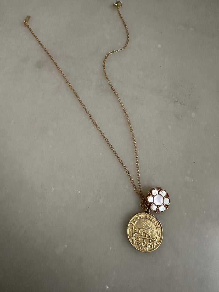 Coin Flower Necklace