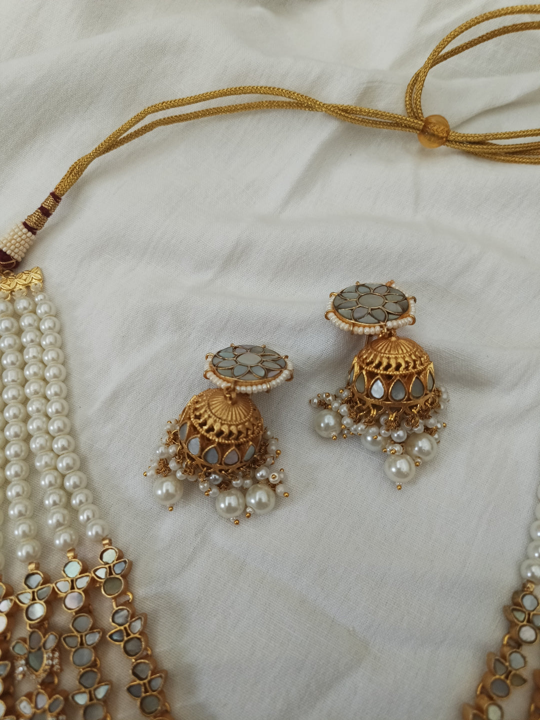 Maharani Molted Pearl Necklace Set