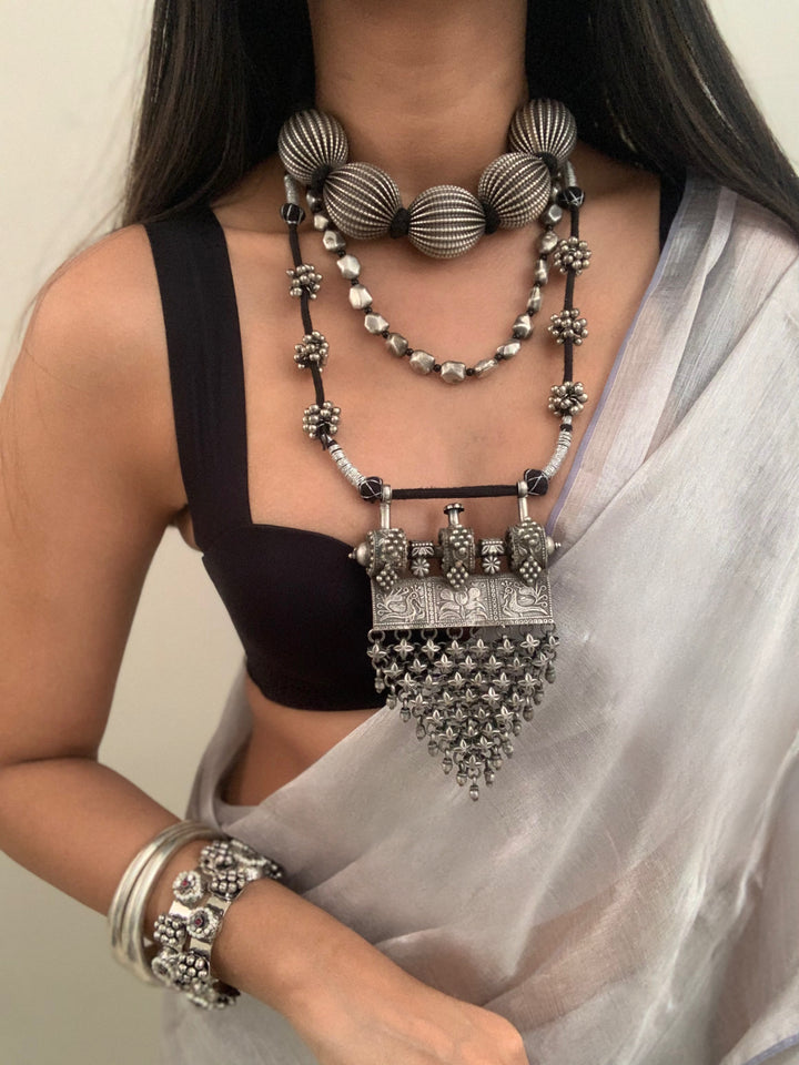 Silver Saree