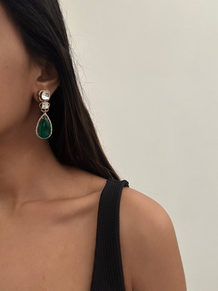 Amna Green Earrings