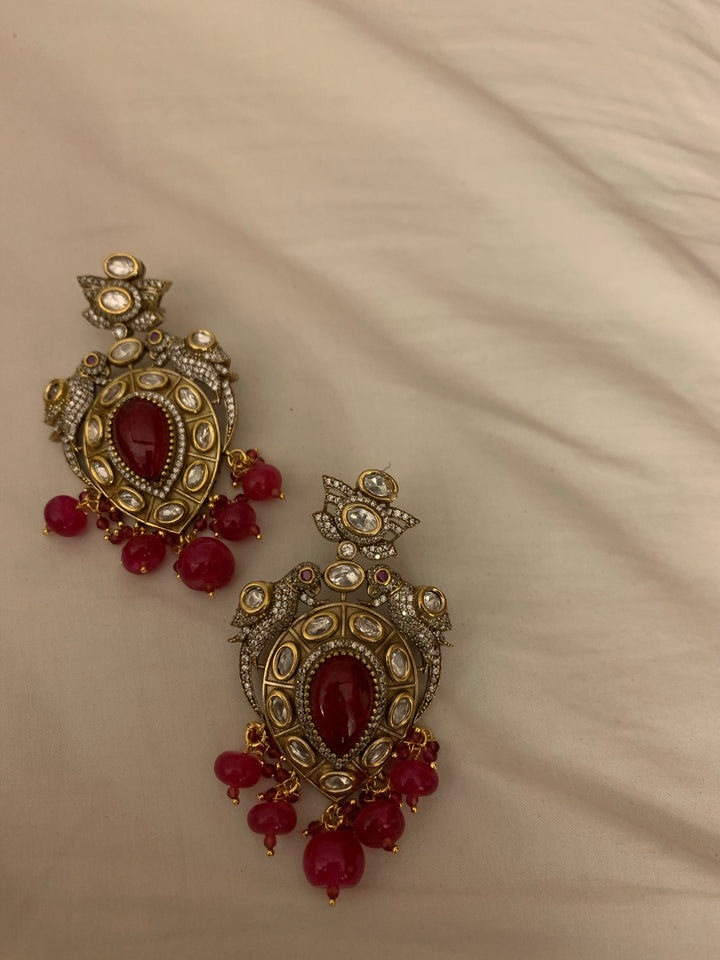 Pink Rani Earrings