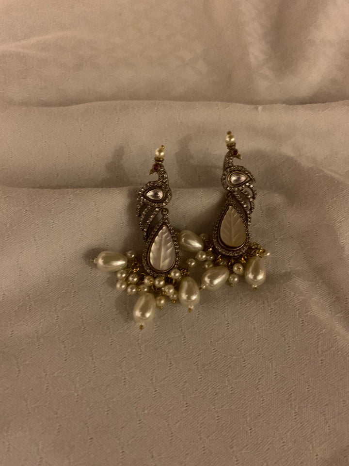 Mother of Pearl Peacock Earrings