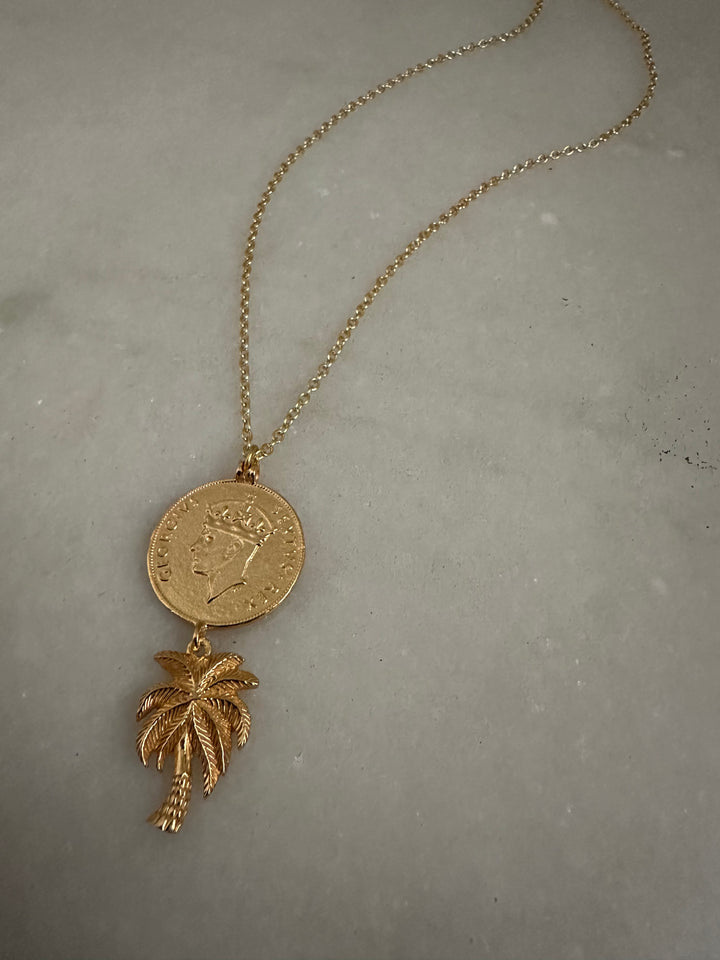 Palms Eve Coin Necklace