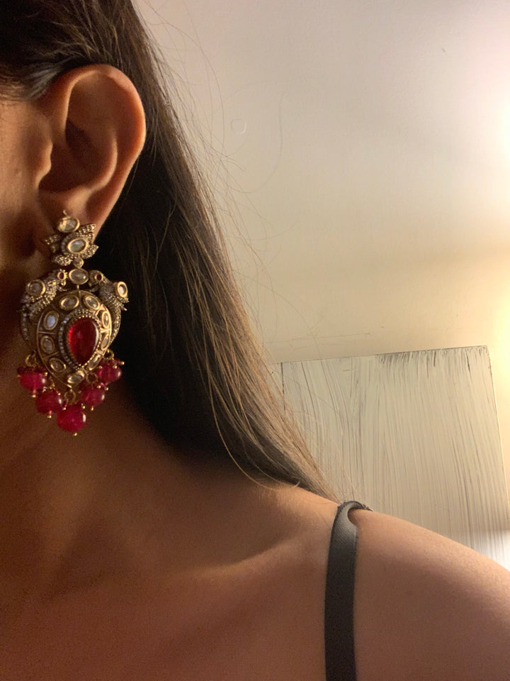 Pink Rani Earrings