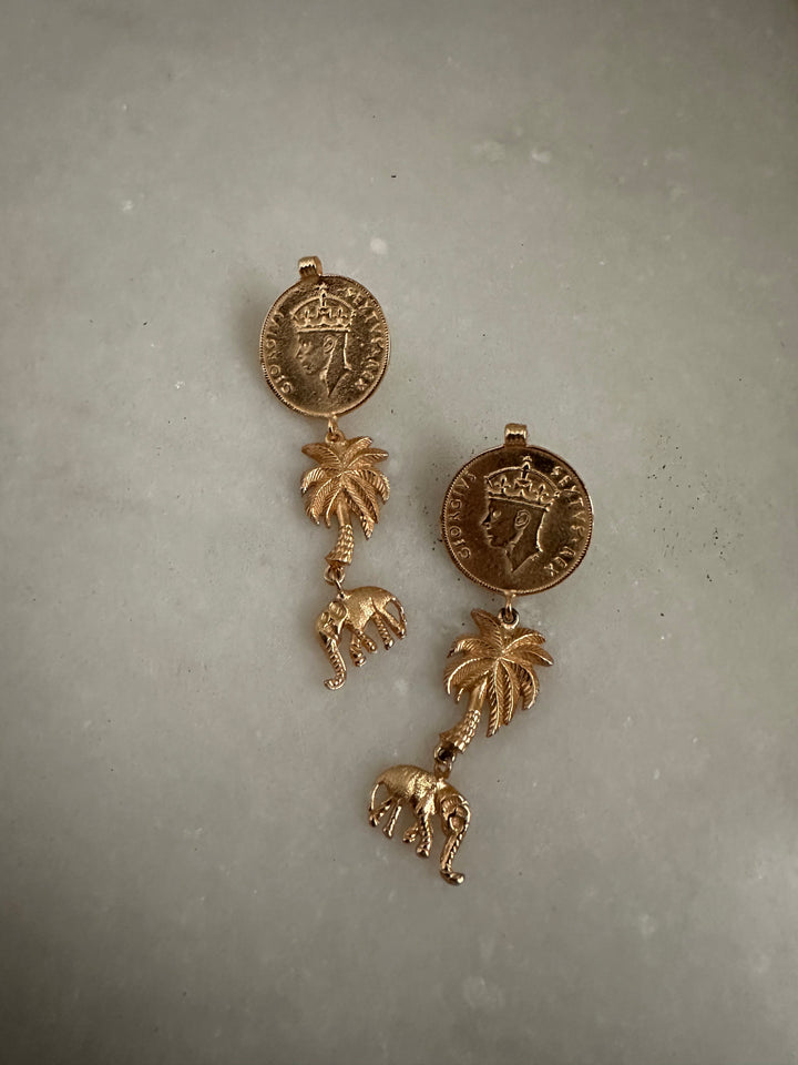 Palms Eve Coin Earrings