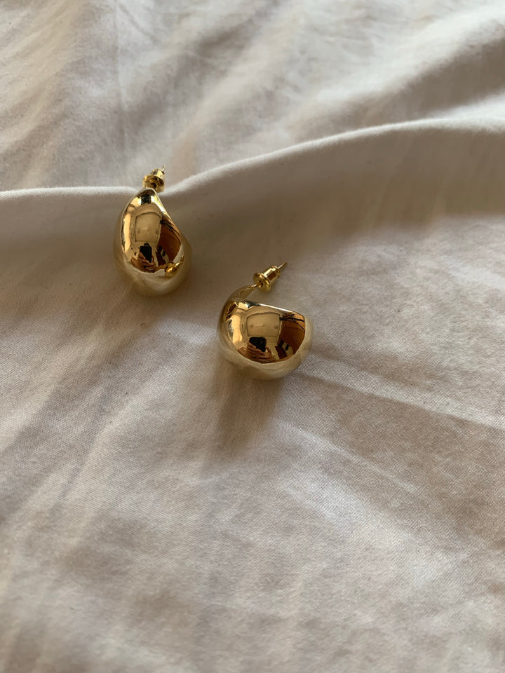 Gold Bucket Earrings